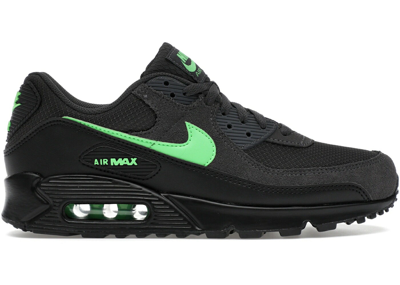 ナイキ マックス 黒色 ブラック 緑 グリーン ストライク エアマックス スニーカー メンズ NIKE AIR MAX 90 BLACK GREEN STRIKE / ANTHRACITE BLACK GREEN STRIKE