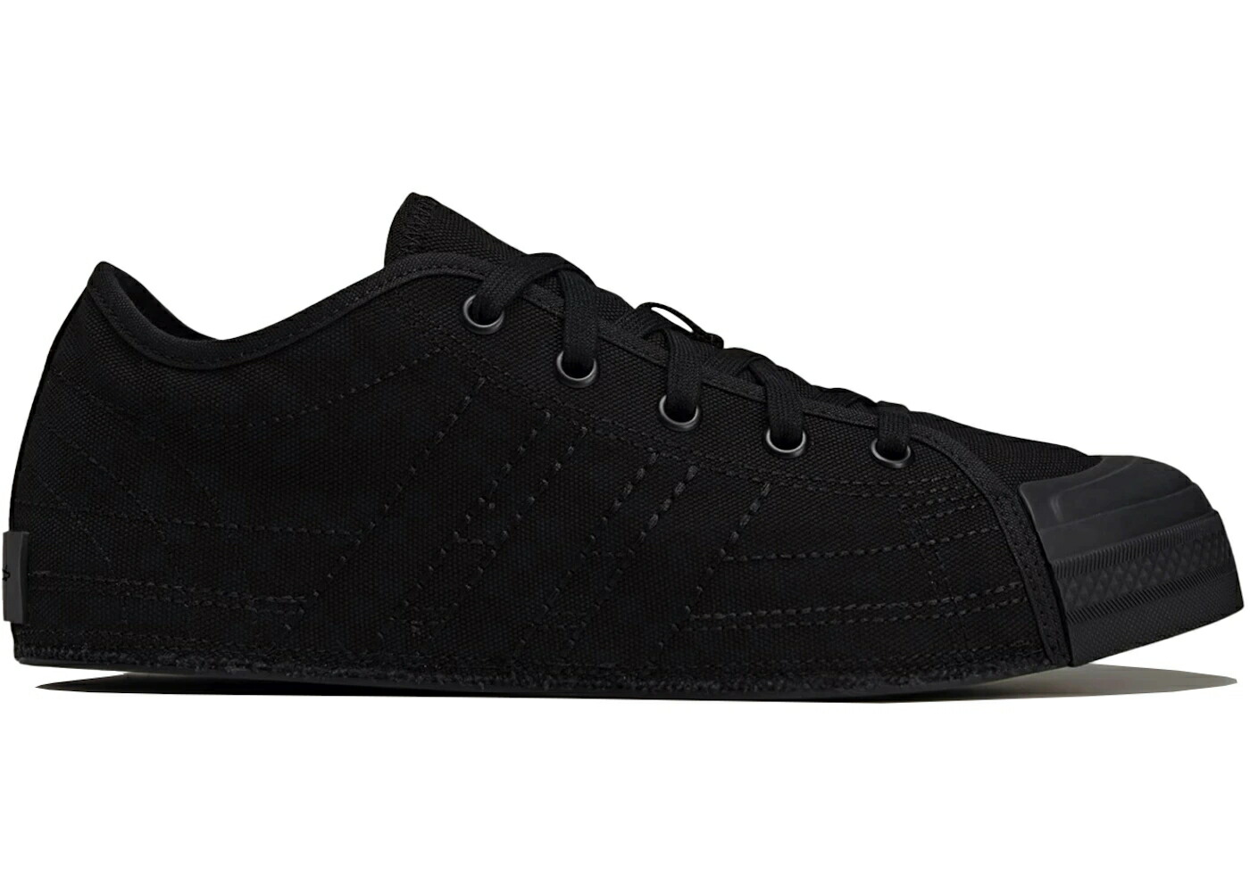 アディダス 黒色 ブラック スニーカー メンズ ADIDAS Y-3 NIZZA LOW TRIPLE BLACK / BLACK BLACK BLACK