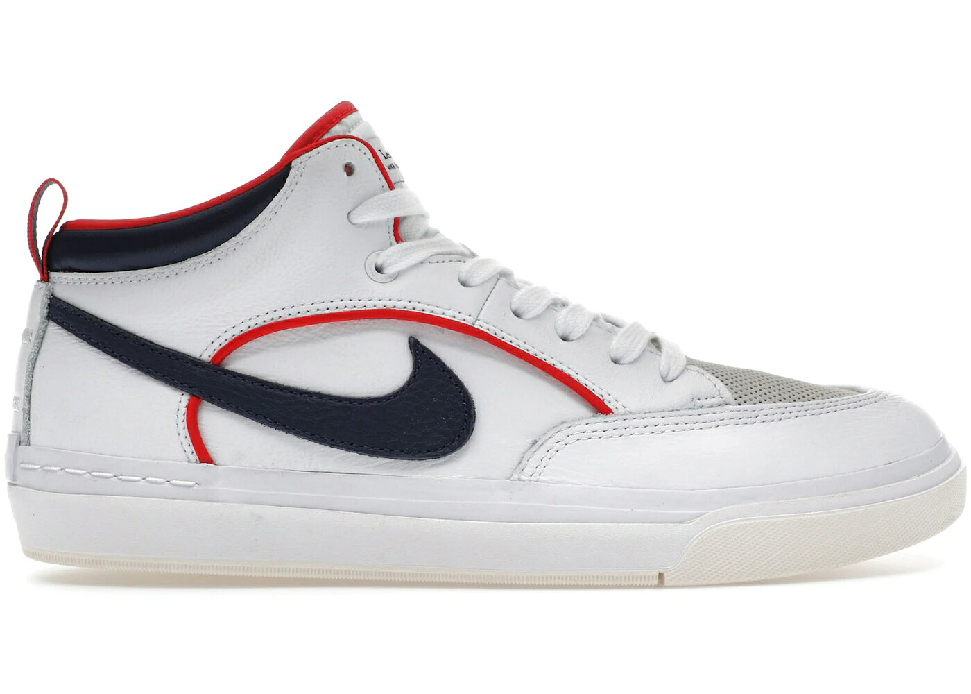 ナイキ エスビー リアクト 白いこと 白いこと 紺色 米国海軍 スニーカー メンズ NIKE SB REACT LEO PRM WHITE MIDNIGHT NAVY / WHITE MIDNIGHT NAVY UNIVERSITY