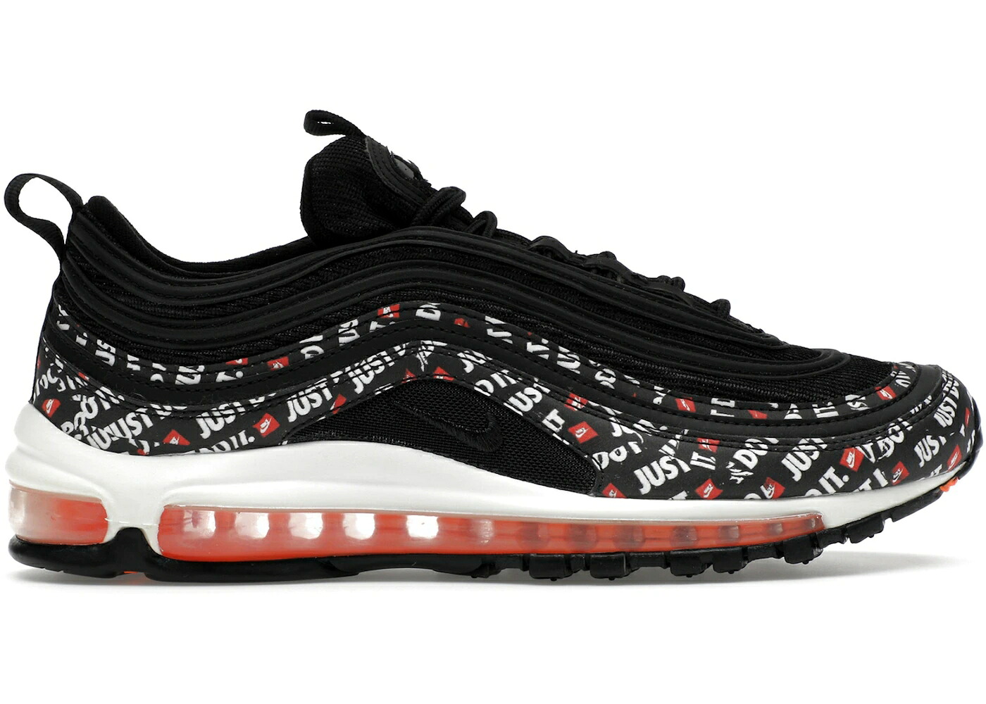 ナイキ マックス 黒いこと 黒いこと 橙 オレンジ色 白いこと 白いこと 大気圏マックス スニーカー メンズ NIKE AIR MAX 97 JUST DO IT PACK BLACK / BLACK BLACK TOTAL ORANGE WHITE