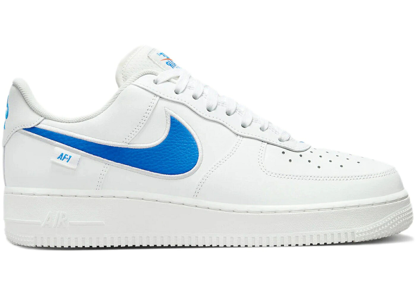 ナイキ 青碧 青色 白いこと 白いこと 橙 オレンジ色 空軍 \u002707 スニーカー メンズ NIKE AIR FORCE 1 LOW BLUE LABEL WHITE / SUMMIT WHITE SAFETY ORANGE PHOTO 靴-メンズ靴-スニーカー