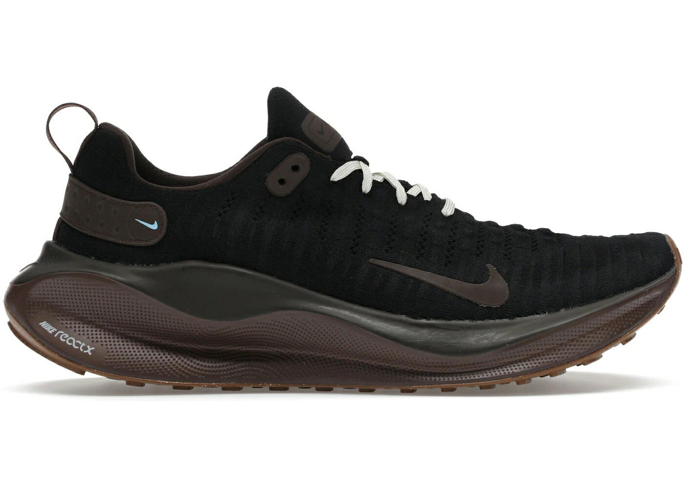 ナイキ ラン 黒色 ブラック 茶色 ブラウン スニーカー メンズ NIKE REACTX INFINITY RUN 4 BLACK BAROQUE BROWN / BLACK VELVET BROWN EARTH BAROQUE