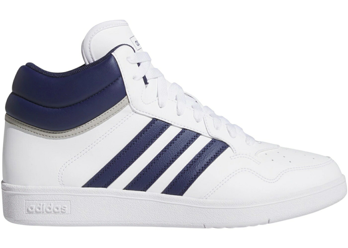 アディダス ミッド 白色 ホワイト 青色 ブルー 灰色 グレー 4.0 スニーカー メンズ ADIDAS HOOPS MID CLOUD WHITE DARK BLUE GREY TWO / CLOUD WHITE DARK BLUE GREY TWO