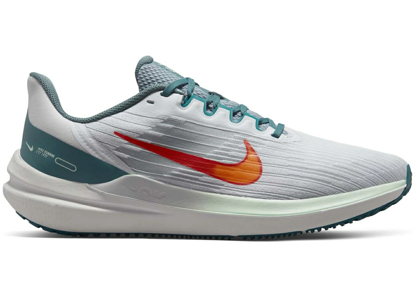 ナイキ ピュア プラチナム 青色 ブルー 橙 オレンジ スニーカー メンズ NIKE AIR WINFLO 9 PURE PLATINUM MINERAL SLATE BLUE / PURE PLATINUM TOTAL ORANGE