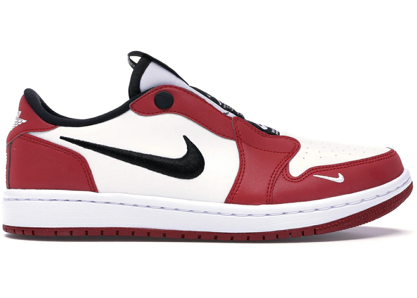 ナイキ ジョーダン シカゴ 赤 レッド 黒色 ブラック 白色 ホワイト WOMEN'S スニーカー レディース JORDAN 1 RETRO LOW SLIP CHICAGO (WOMEN'S) / VARSITY RED BLACK WHITE