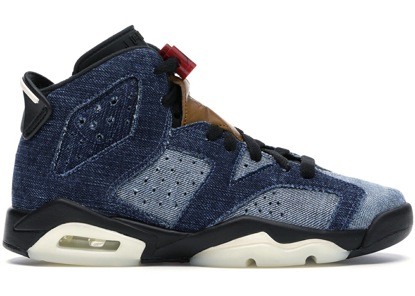 ナイキ ジョーダン ジーンズ 赤 赤いこと 御坊っちゃん キッズ JORDAN 6 RETRO WASHED DENIM (GS) / WASHED DENIM SAIL VARSITY RED もの言う花 マタニティ スニーカー