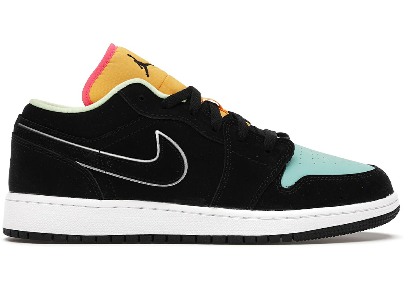ナイキ ジョーダン 緑 グリーン 黒色 ブラック ジュニア キッズ JORDAN 1 LOW AURORA GREEN (GS) / BLACK BLACK AURORA GREEN ベビー マタニティ スニーカー|スニケス