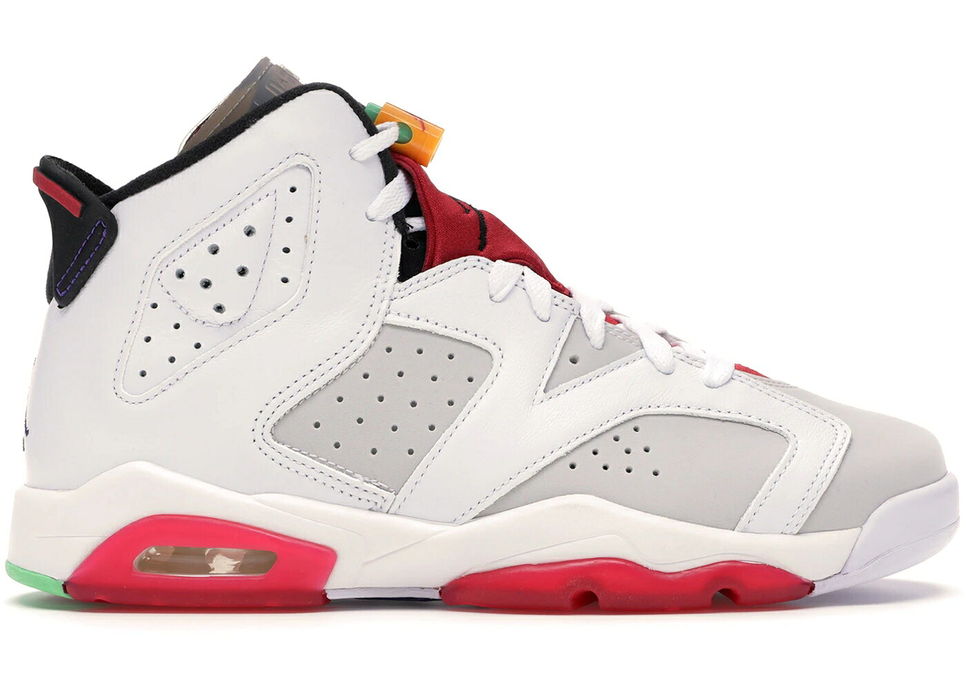 ナイキ ジョーダン 灰色 グレー 白色 ホワイト 赤 レッド ジュニア キッズ JORDAN 6 RETRO HARE (GS) / NEUTRAL GREY WHITE TRUE RED ベビー マタニティ スニーカー|スニケス