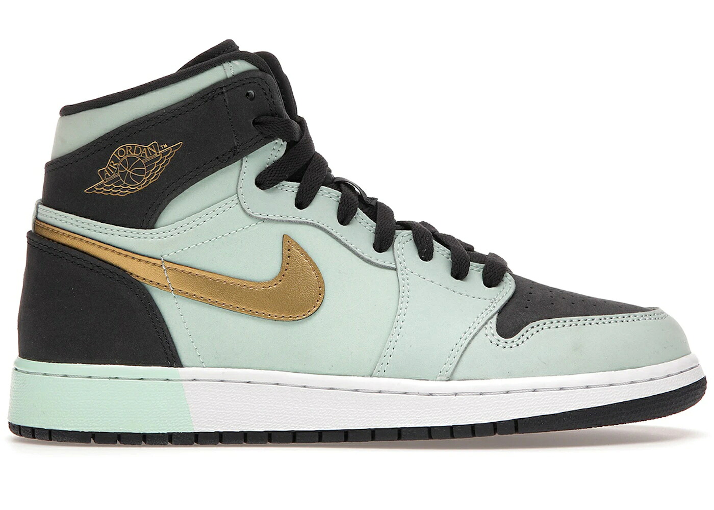 ナイキ ジョーダン ハイ ゴールド 白色 ホワイト ジュニア キッズ JORDAN 1 RETRO HIGH MINT FOAM ANTHRACITE METALLIC GOLD (GS) / MINT FOAM ANTHRACITE WHITE ベビー マタニティ スニーカー