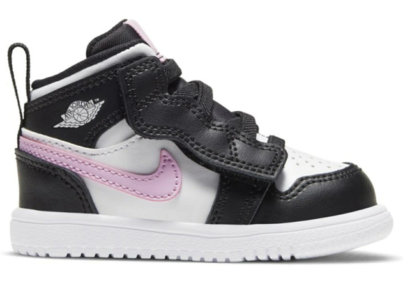 ナイキ ジョーダン ミッド 白色 ホワイト ピンク 黒色 ブラック ベビー JORDAN 1 MID ALT WHITE LIGHT ARCTIC PINK (TD) / WHITE BLACK LIGHT ARCTIC PINK