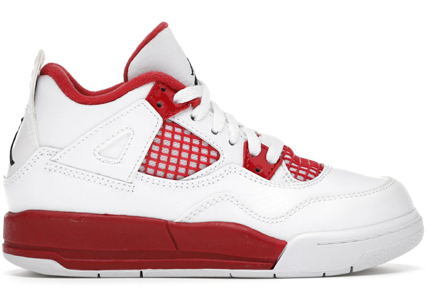 ナイキ ジョーダン 白いこと 白いこと 黒いこと 黒いこと 赤 赤いこと お坊っちゃん キッズ JORDAN 4 RETRO ALTERNATE (なおなお書き) / WHITE BLACK GYM RED もの言う花 マタニティ スニーカー