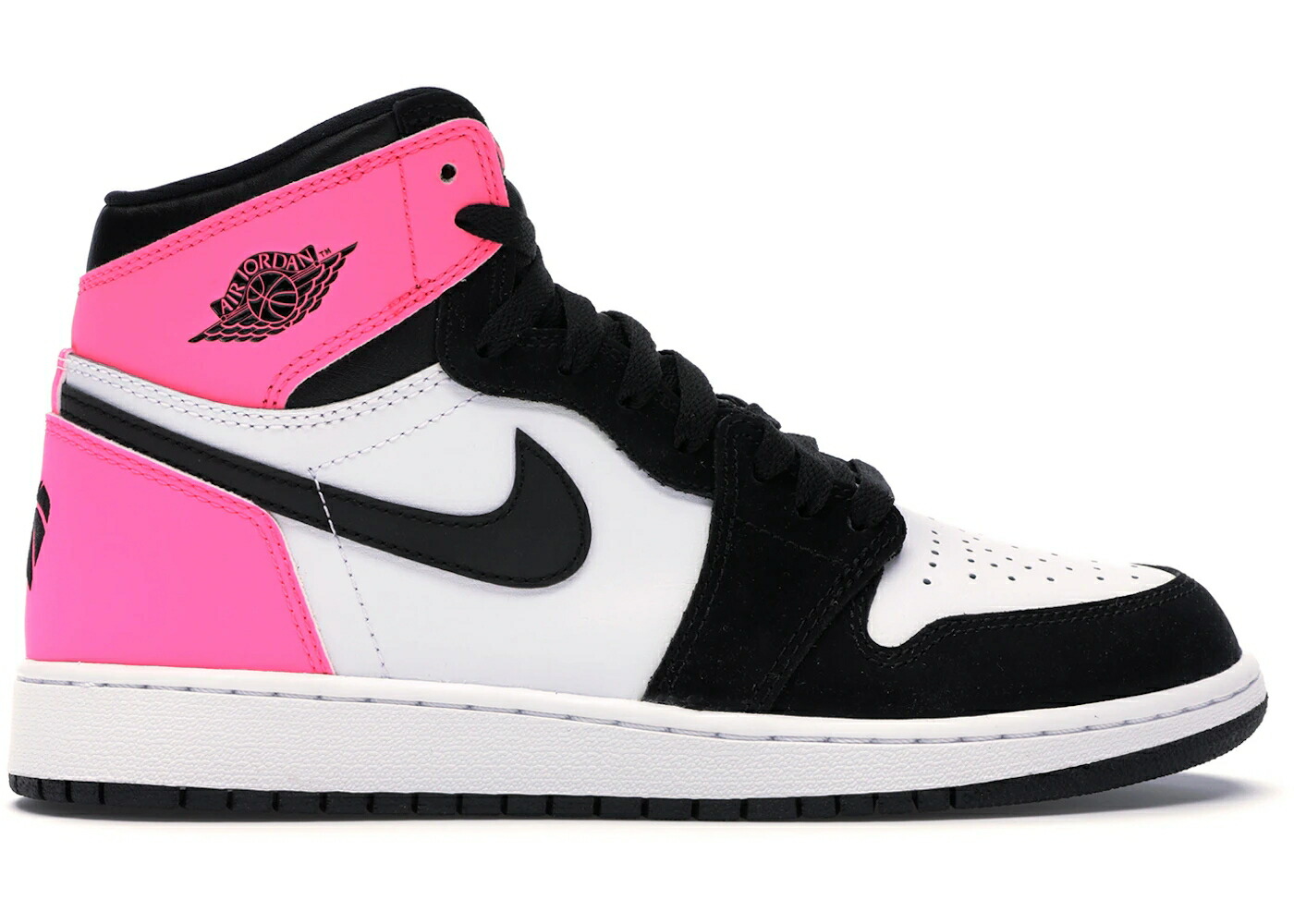 ナイキ ジョーダン 黒色 ブラック ピンク 白色 ホワイト VALENTINE'S ジュニア キッズ JORDAN 1 RETRO DAY (2017) (GS) / BLACK HYPER PINK WHITE ベビー マタニティ スニーカー
