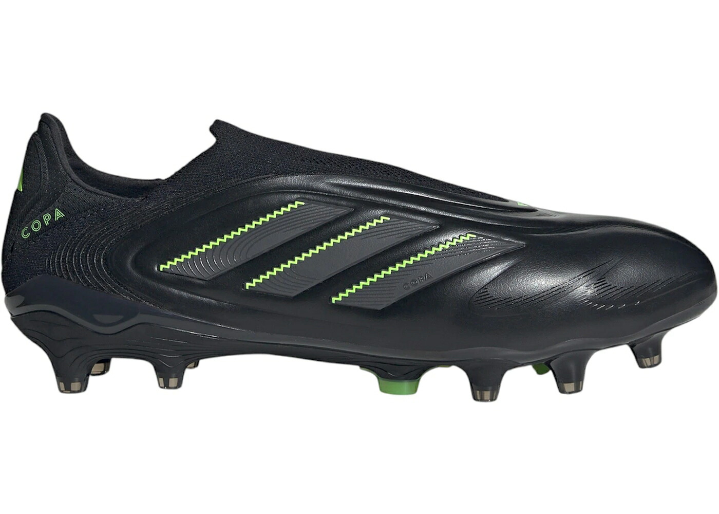 アディダス ピュア エリート ステルス コア 黒色 ブラック ソリッド 灰色 グレー スニーカー メンズ ADIDAS COPA PURE 3 ELITE LACELESS FG ELECTRIC STEALTH PACK / CORE BLACK DGH SOLID GREY LUCID