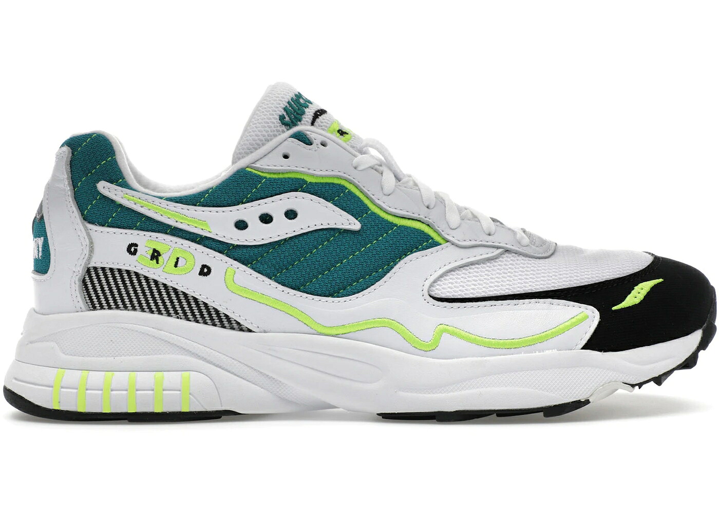 サッカニー ハリケーン 白色 ホワイト 緑 グリーン ライム スニーカー メンズ SAUCONY 3D GRID HURRICANE WHITE GREEN LIME / WHITE GREEN