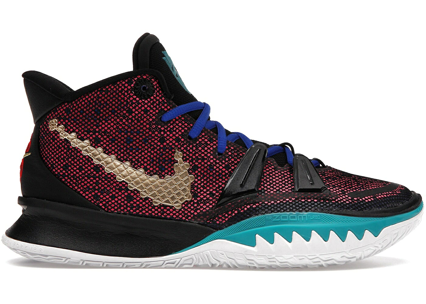 ナイキ カイリー 黒いこと 黒いこと サクラ色 スニーカー メンズ NIKE KYRIE 7 CHINESE NEW YEAR / BLACK SPIRIT TEAL HYPER PINK