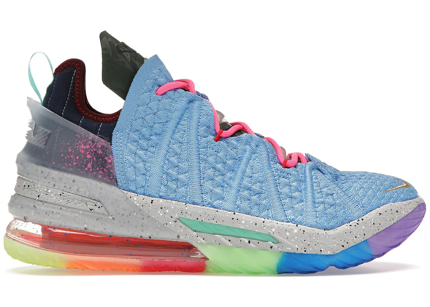 ナイキ レブロン 青碧 青色 ゴールド スニーカー メンズ NIKE LEBRON 18 BEST OF 1-9 LIGHT BLUE / UNIVERSITY BLUE METALLIC GOLD 靴-メンズ靴-スニーカー