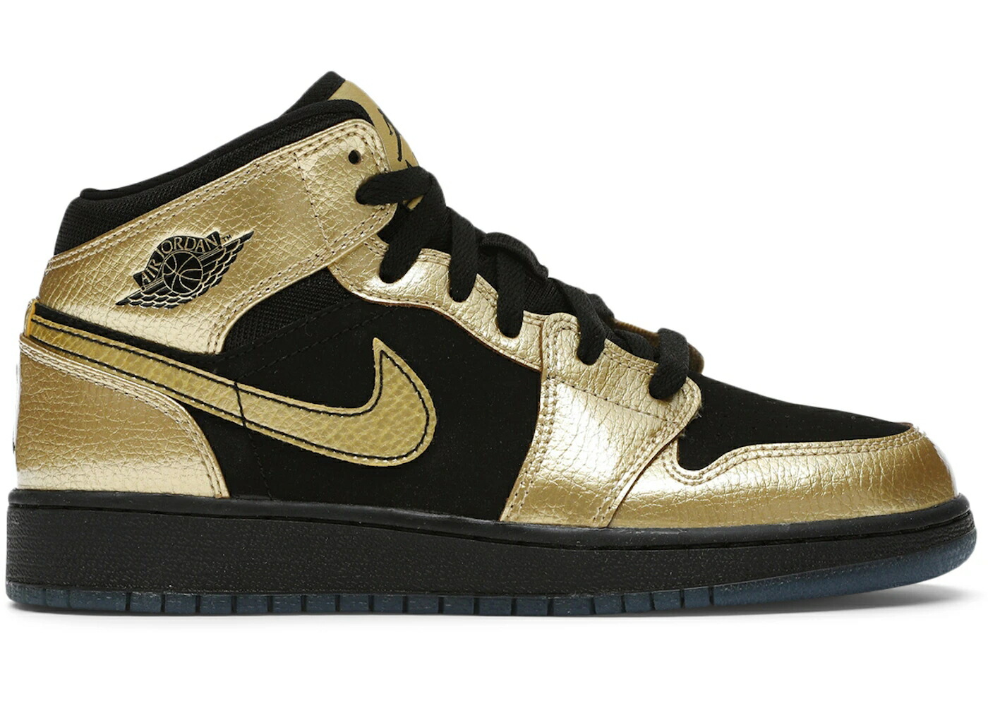 ナイキ ジョーダン ミッド ゴールド 硬貨 黒いこと 黒いこと 御坊っちゃん キッズ JORDAN 1 MID METALLIC GOLD COIN BLACK (GS) / METALLIC GOLD COIN BLACK もの言う花 マタニティ スニーカー キッズファッション-スニーカー