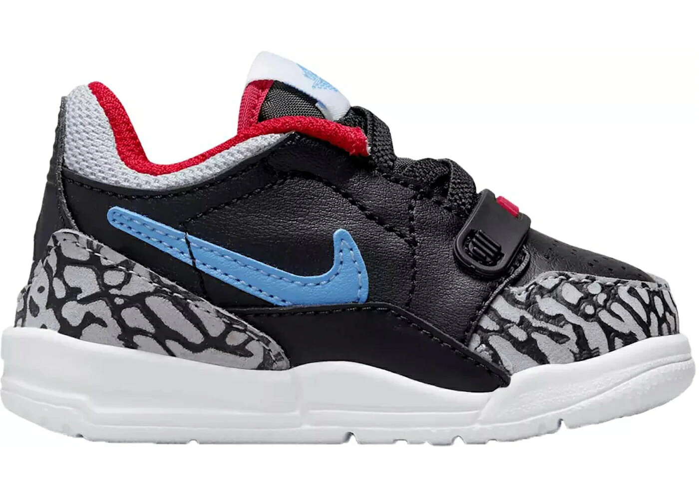 ナイキ ジョーダン レガシー 黒色 ブラック 青色 ブルー 赤 レッド ジュニア キッズ JORDAN LEGACY 312 LOW BLACK VALOR BLUE (TD) / BLACK VALOR BLUE UNIVERSITY RED｜スニケス