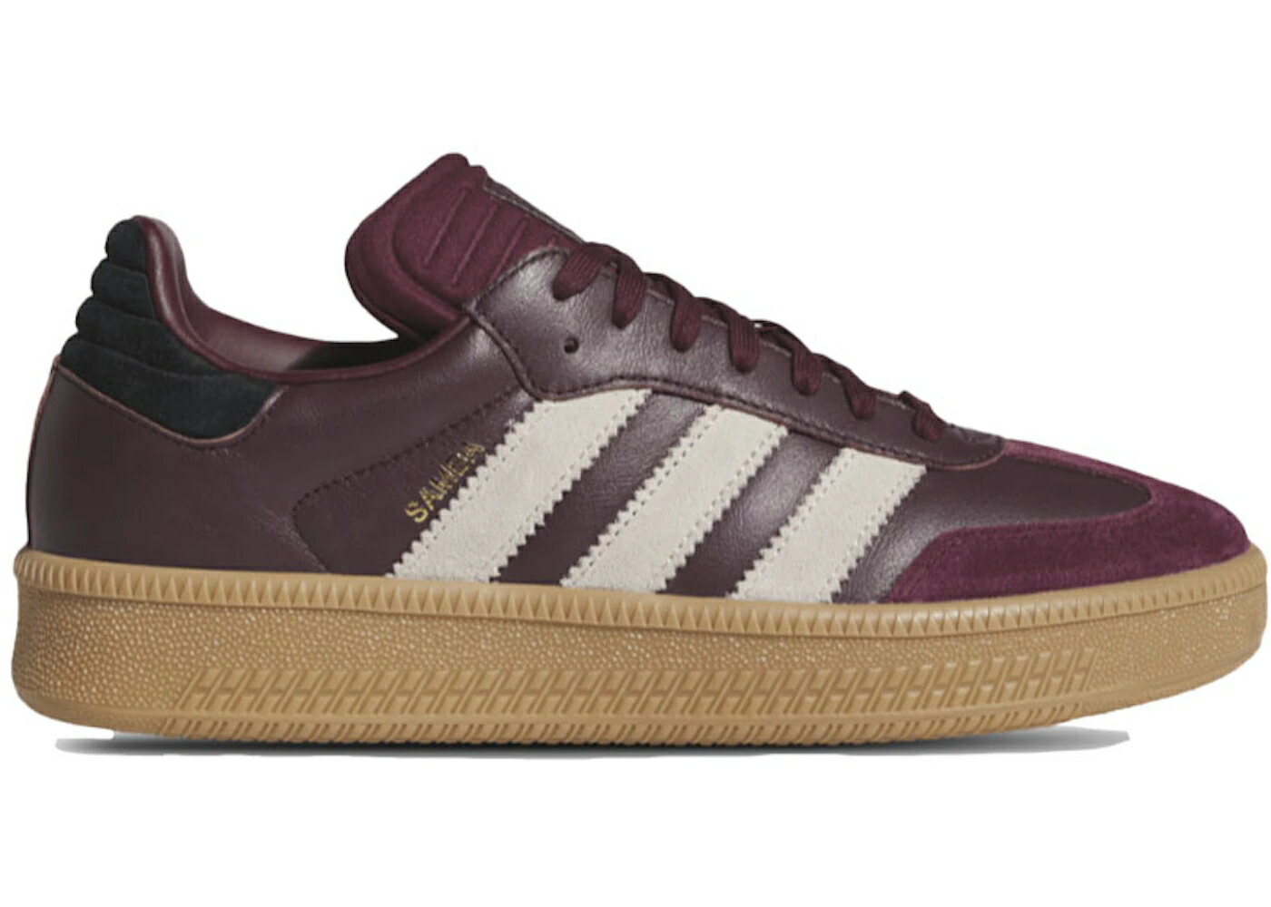アディダス サンバ マルーン 黒色 ブラック 灰色 グレー スニーカー メンズ ADIDAS SAMBA XLG MAROON / BLACK MAROON GREY