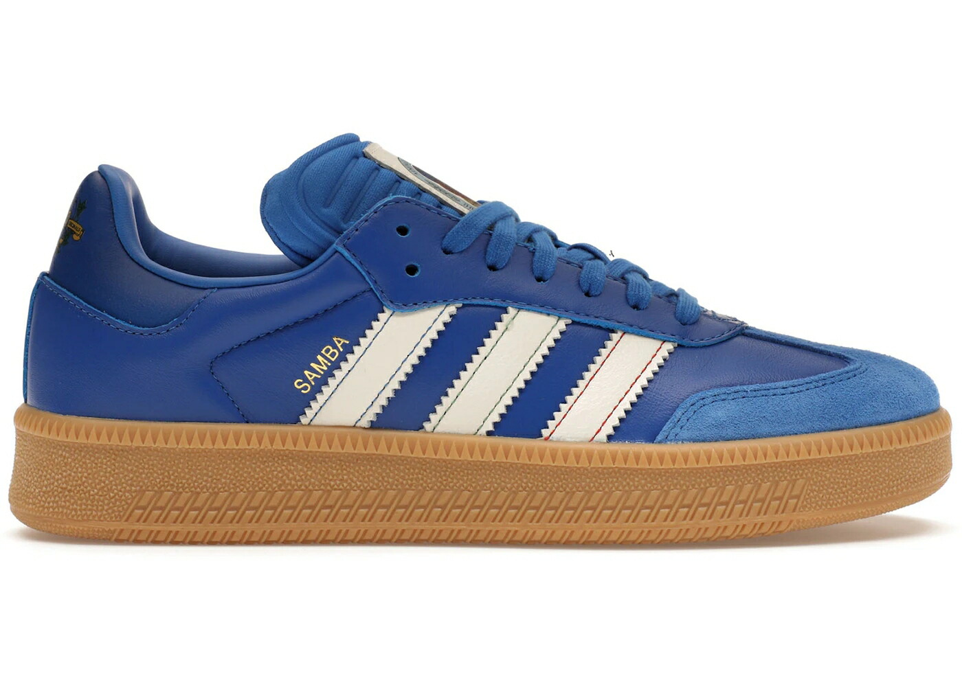 アディダス サンバ 青色 ブルー 白色 ホワイト スニーカー メンズ ADIDAS SAMBA XLG BLUE WHITE GUM / BLUE WHITE GUM