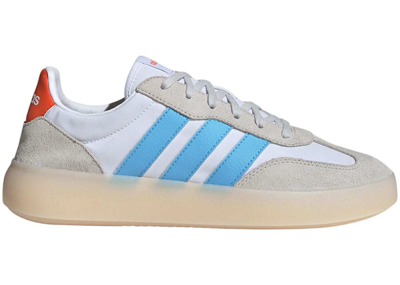 アディダス 白色 ホワイト 青色 ブルー バースト インパクト 橙 オレンジ スニーカー メンズ ADIDAS BARREDA DECODE CLOUD WHITE SEMI BLUE BURST IMPACT ORANGE / CLOUD WHITE SEMI BLUE BURST SEMI