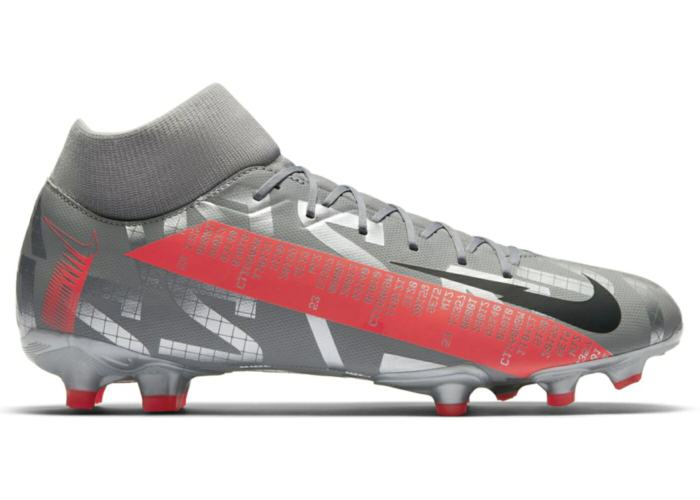 ナイキ 翰林院 薄墨色 薄墨色 クリムゾン スニーカー メンズ NIKE MERCURIAL SUPERFLY 7 ACADEMY MG METALLIC GREY CRIMSON / METALLIC BOMBER GREY PARTICLE