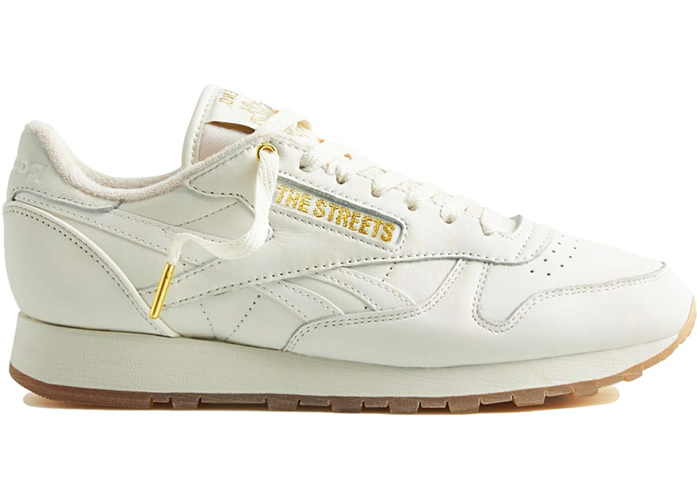 リーボック クラシック レザー 黒色 ブラック ゴールド END. スニーカー メンズ REEBOK CLASSIC LEATHER THE STREETS CHALK / CHALK BLACK GOLD METALLIC