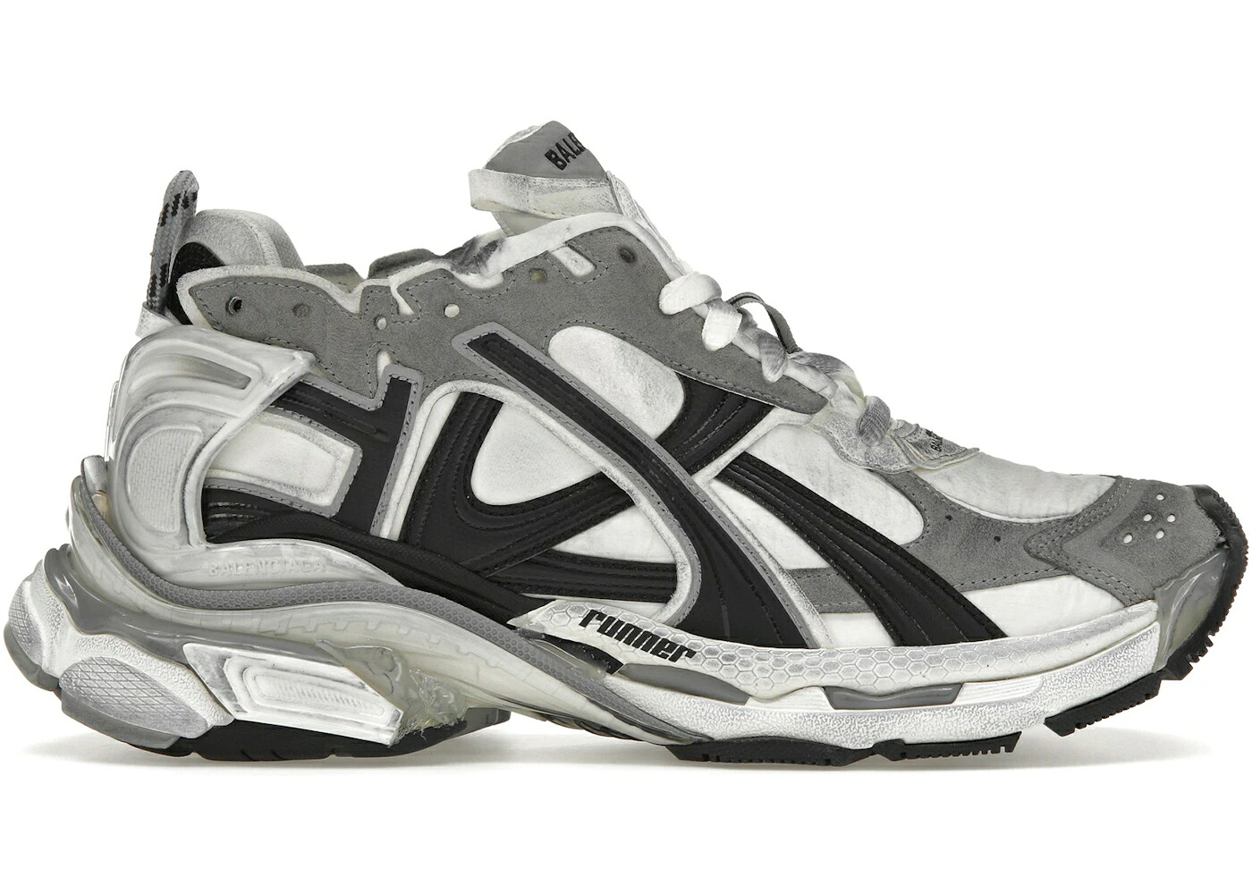 バレンシアガ 薄墨色 薄墨色 白いこと 白いこと 黒いこと 黒いこと スニーカー メンズ BALENCIAGA RUNNER GREY WHITE BLACK / GREY WHITE BLACK
