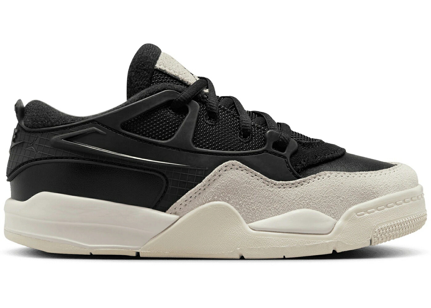 ナイキ ジョーダン 黒色 ブラック 灰色 グレー ジュニア キッズ JORDAN 4 RM BLACK LIGHT BONE (PS) / BLACK LIGHT BONE DARK GREY ベビー マタニティ スニーカー
