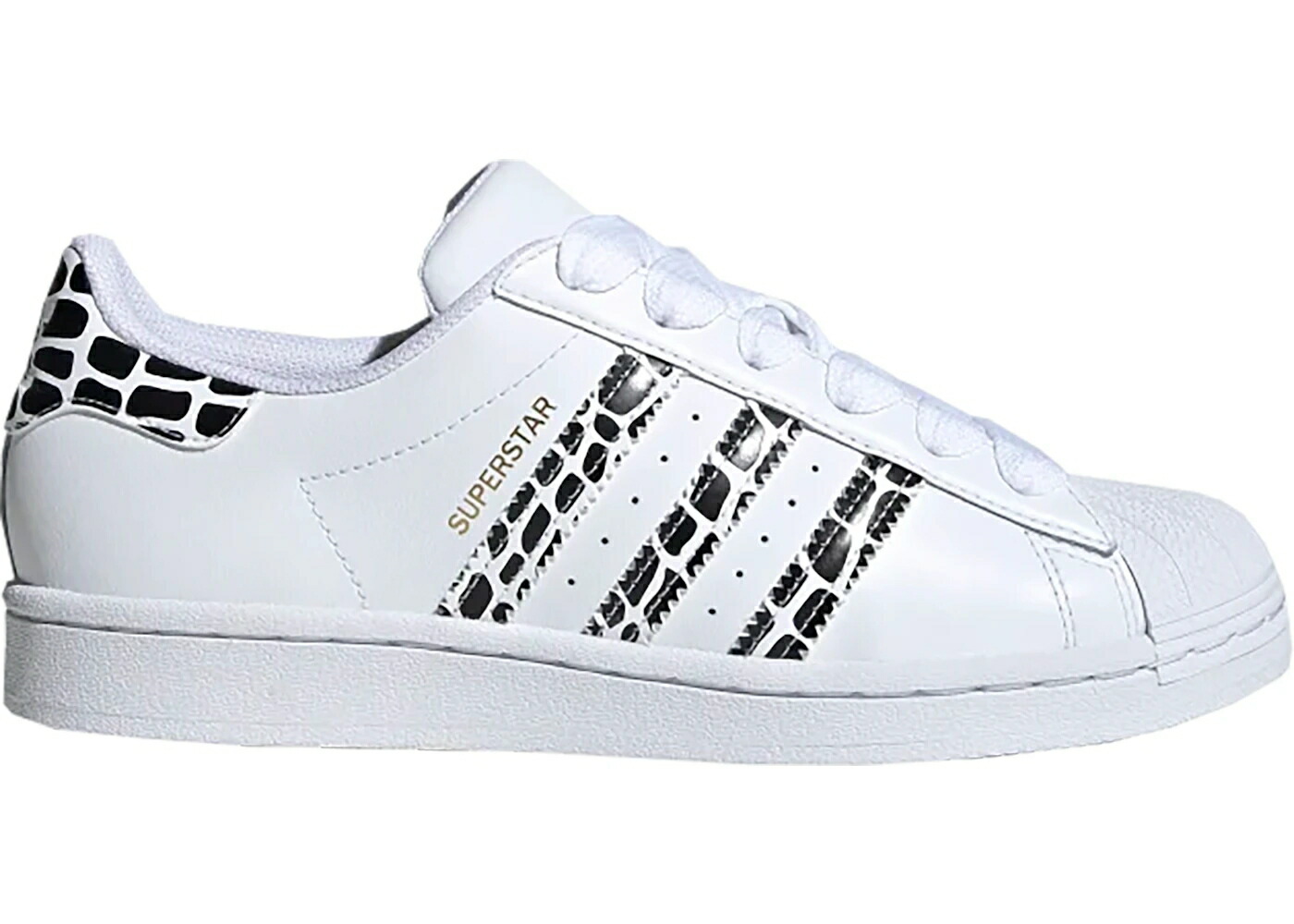 アディダス スーパースター 白色 ホワイト ヒョウ柄 レオパード ゴールド コア WOMEN'S スニーカー レディース ADIDAS SUPERSTAR WHITE LEOPARD STRIPES (WOMEN'S) / CLOUD WHITE GOLD METALLIC CORE