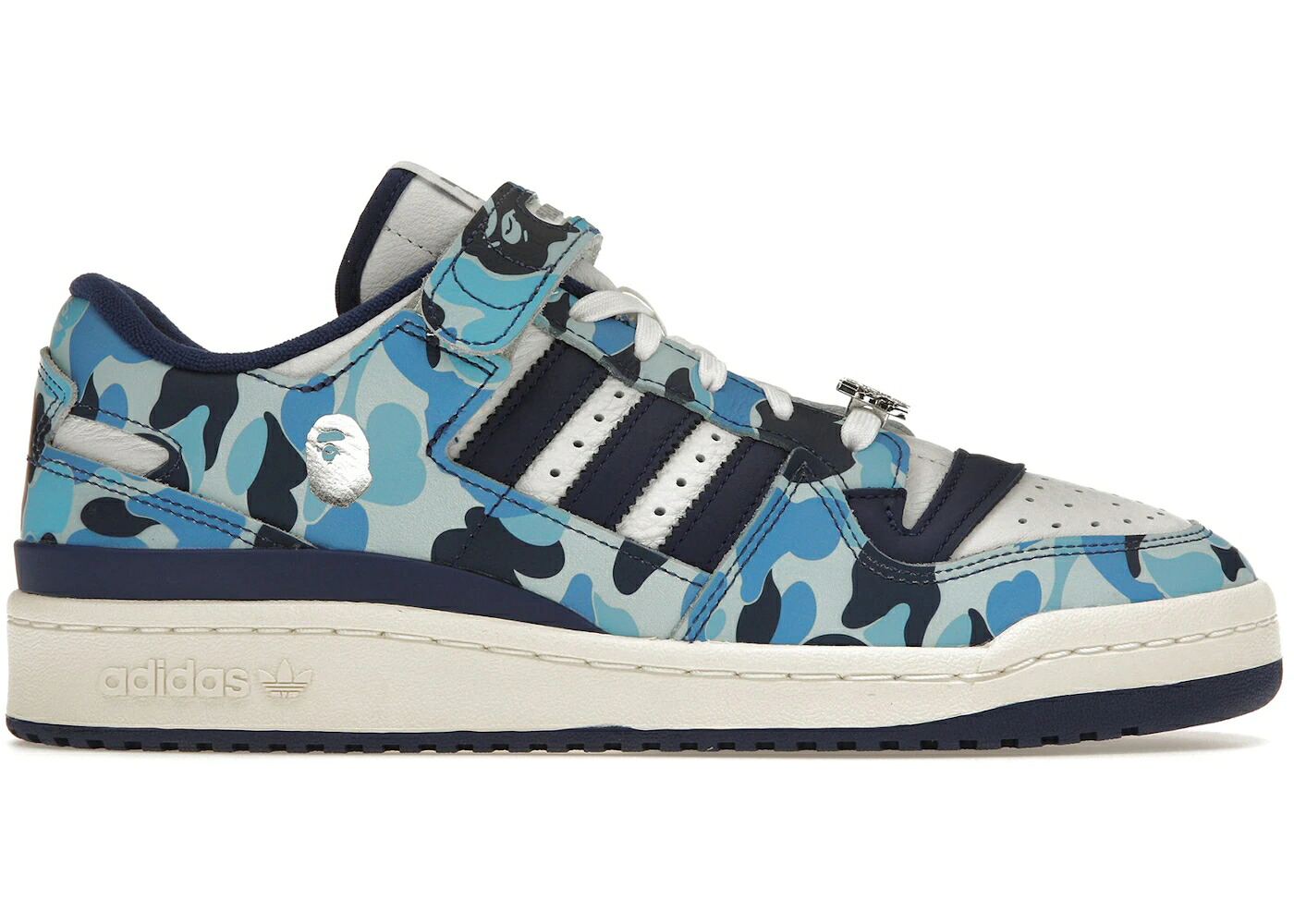 アディダス 討論会 青み 青色 家鴨柄 白いこと 白いこと 中核グループ スニーカー メンズ ADIDAS FORUM 84 LOW BAPE 30TH ANNIVERSARY BLUE CAMO / CLOUD WHITE CORE WHITE METALLIC