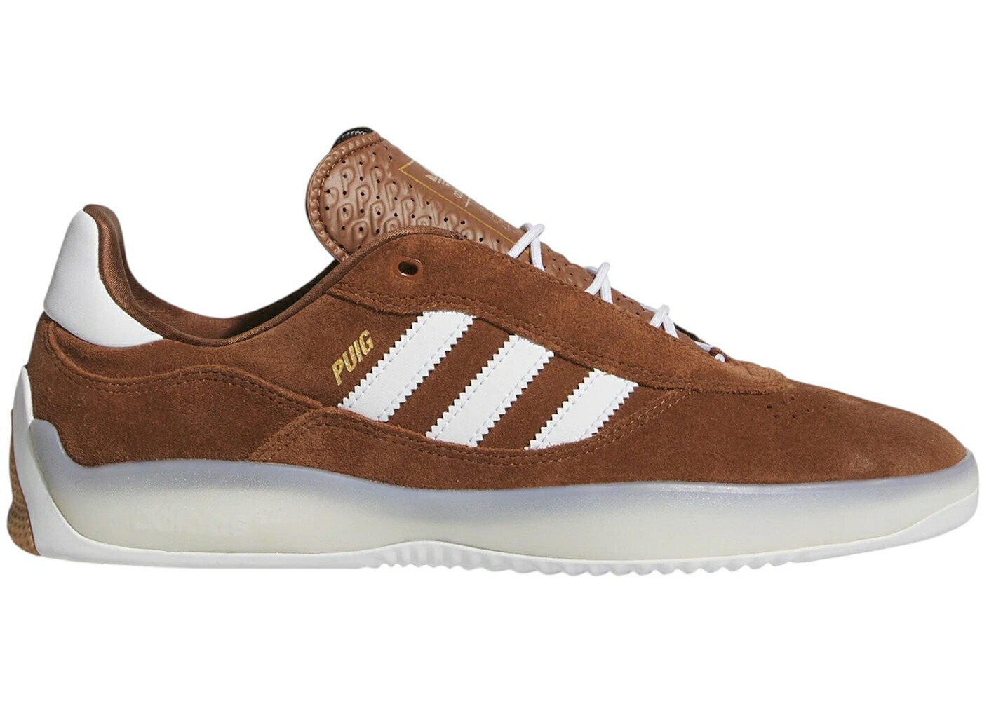 アディダス 茶色 ブラウン 白色 ホワイト ゴールド スニーカー メンズ ADIDAS PUIG PRELOVED BROWN WHITE / PRELOVED BROWN CLOUD WHITE GOLD