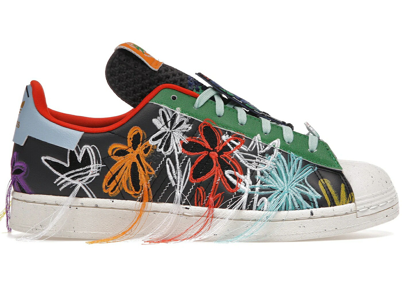 アディダス スーパースター 黒色 ブラック コア 黄色 イエロー 緑 グリーン スニーカー メンズ ADIDAS SUPERSTAR AEC SEAN WOTHERSPOON SUPEREARTH BLACK / CORE BLACK BRIGHT YELLOW GREEN