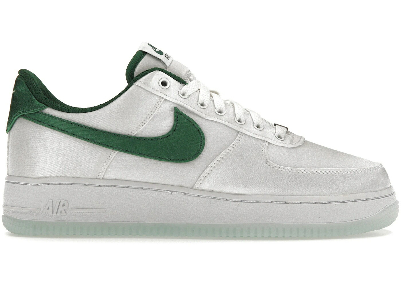 ナイキ 繻子 白いこと 白いこと 緑 緑であること 空軍 \u002707 WOMEN\u0027S スニーカー レディース NIKE AIR FORCE 1 LOW SATIN WHITE PINE GREEN (WOMEN\u0027S) / WHITE PINE GREEN