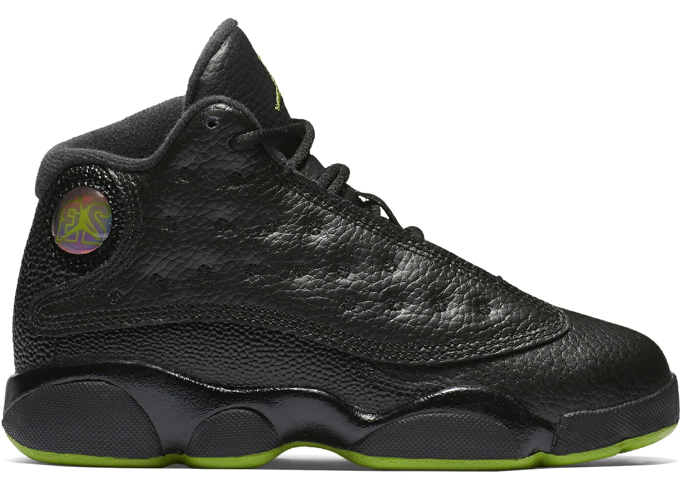 ナイキ ジョーダン サーティーン 黒色 ブラック 白色 ホワイト 緑 グリーン ジュニア キッズ JORDAN 13 RETRO BLACK WHITE ALTITUDE GREEN (PS) / BLACK WHITE ALTITUDE GREEN ベビー マタニティ スニーカー|スニケス