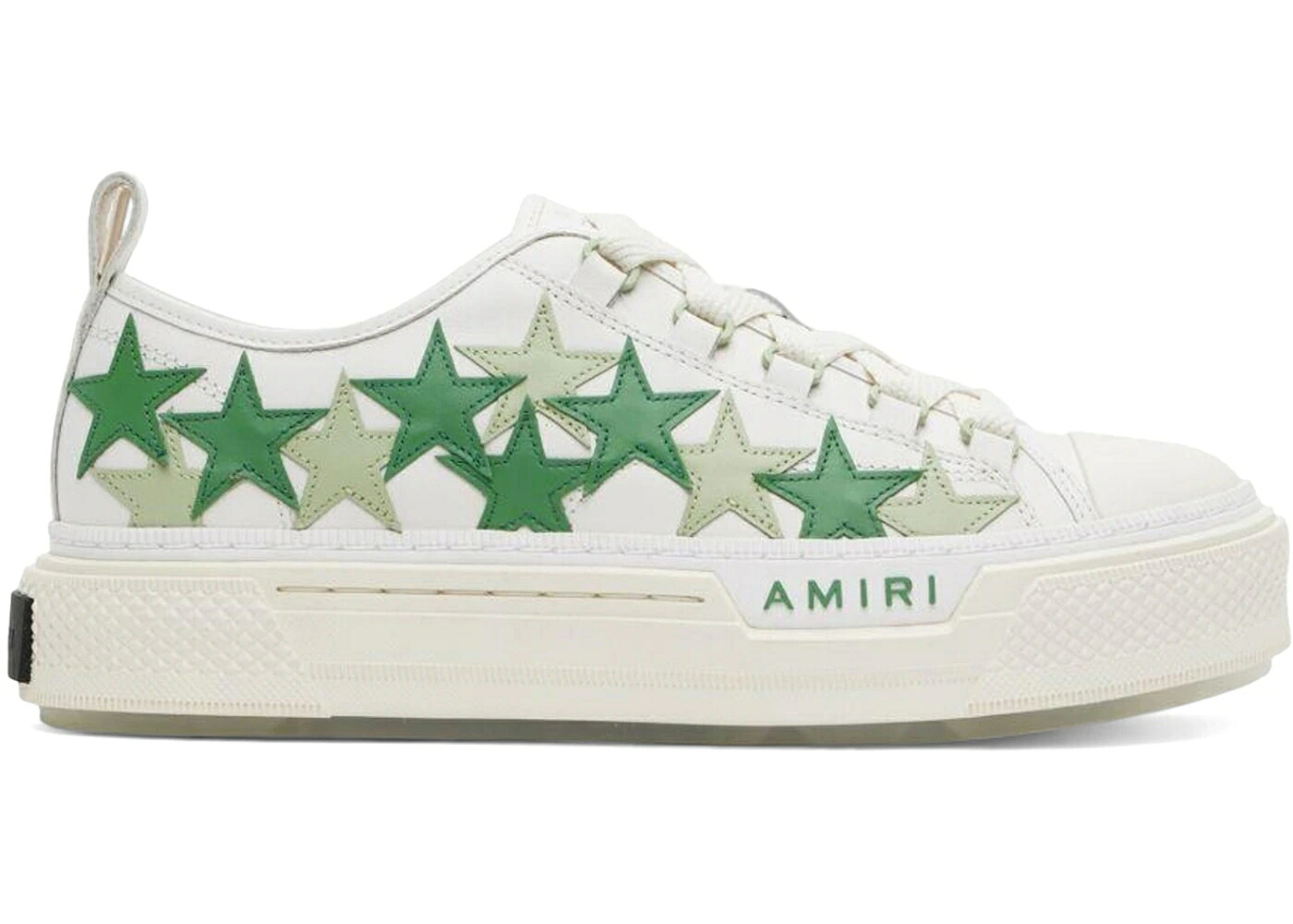 アミリ スターズ 厚地の外套 緑 緑であること 白いこと 白いこと スニーカー メンズ AMIRI STARS COURT LOW GREEN WHITE / GREEN WHITE