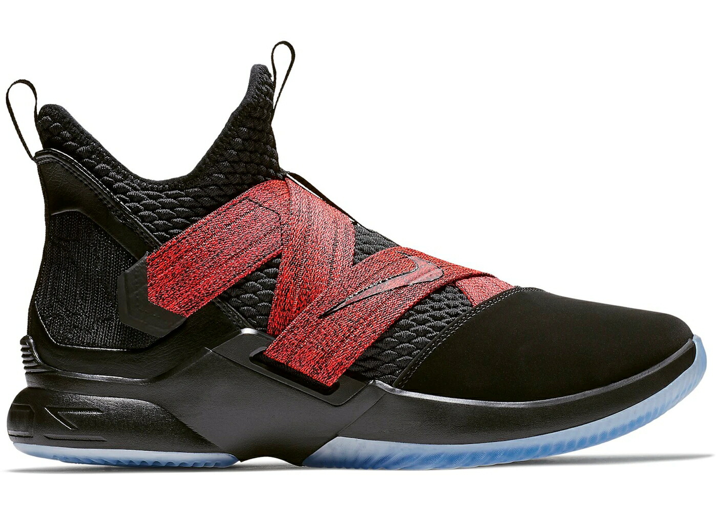 ナイキ レブロン ズーム ソルジャー 黒色 ブラック 赤 レッド スニーカー メンズ NIKE LEBRON ZOOM SOLDIER 12 BLACK RED / BLACK BLACK