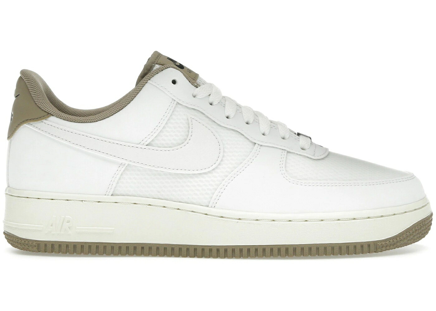 ナイキ 白色 ホワイト カーキ エアフォース 07 スニーカー メンズ NIKE AIR FORCE 1 LOW LV8 SUMMIT WHITE KHAKI / SUMMIT WHITE KHAKI COCONUT MILK