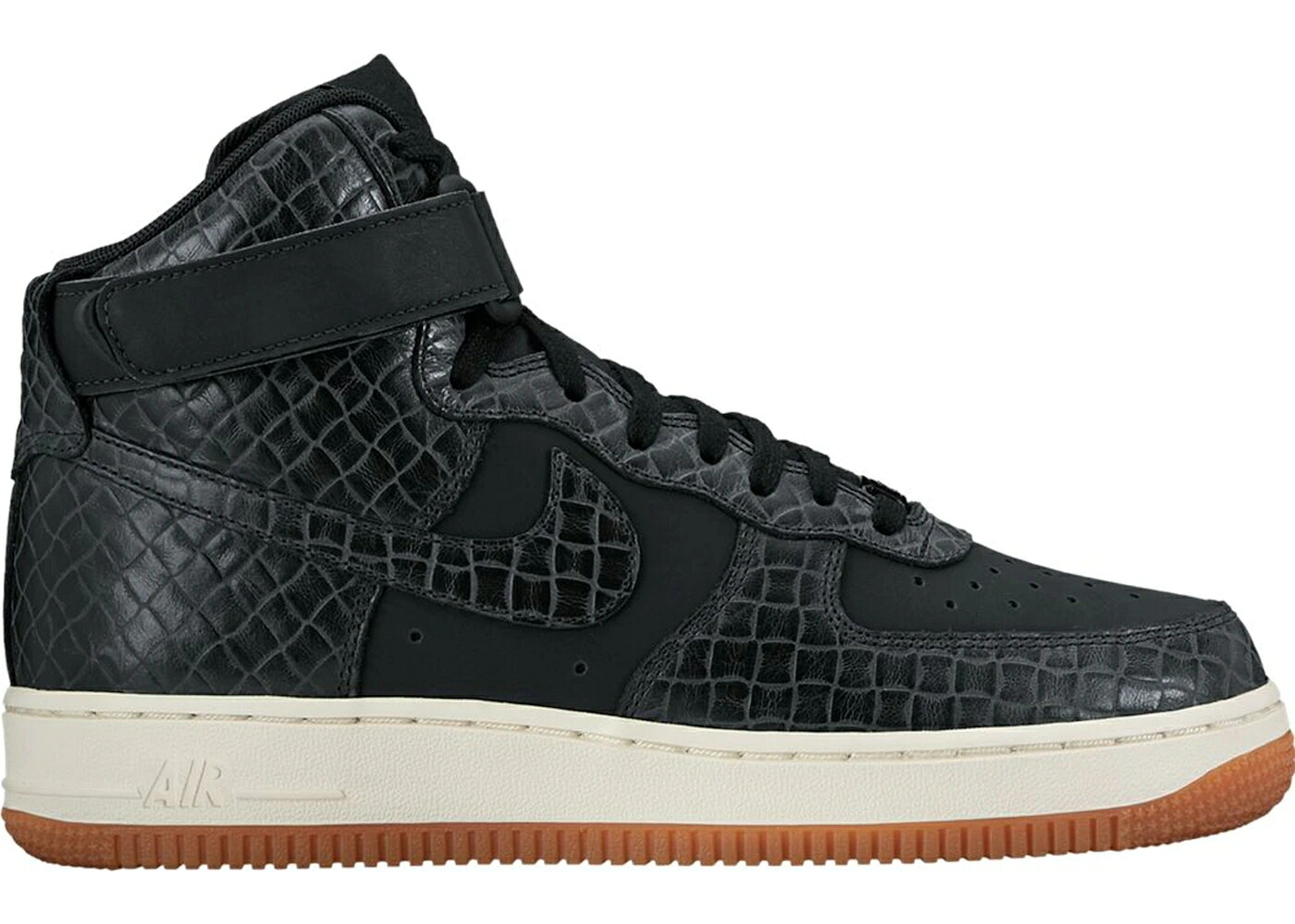 ナイキ ご機嫌 黒いこと 黒いこと 赤銅色 赤銅色 空軍 WOMEN\u0027S スニーカー レディース NIKE AIR FORCE 1 HIGH CROC BLACK GUM (WOMEN\u0027S) / BLACK BLACK GUM MEDIUM BROWN