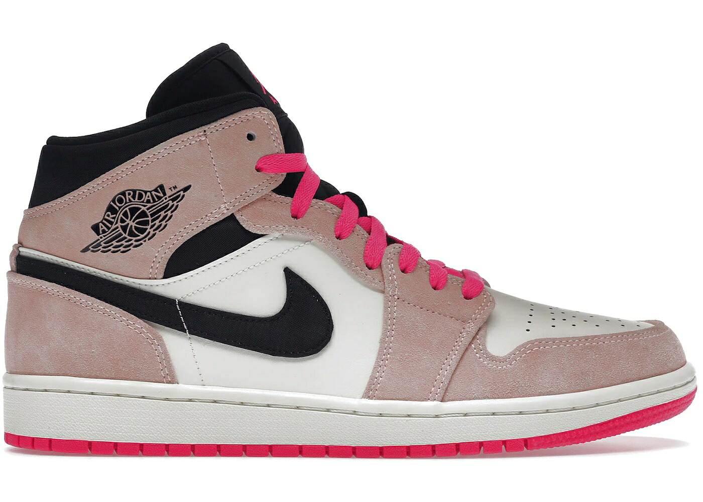 ナイキ ジョーダン ミッド クリムゾン さくら色 黒いこと 黒いこと スニーカー メンズ JORDAN 1 MID CRIMSON TINT / CRIMSON TINT HYPER PINK BLACK メンズ靴-靴