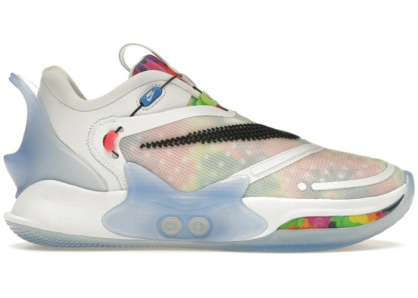 ナイキ アダプト タイ 白いこと 白いこと 黒いこと 黒いこと 2.0 スニーカー メンズ NIKE ADAPT BB TIE DYE (EU CHARGER) / WHITE BLACK MULTI COLOR