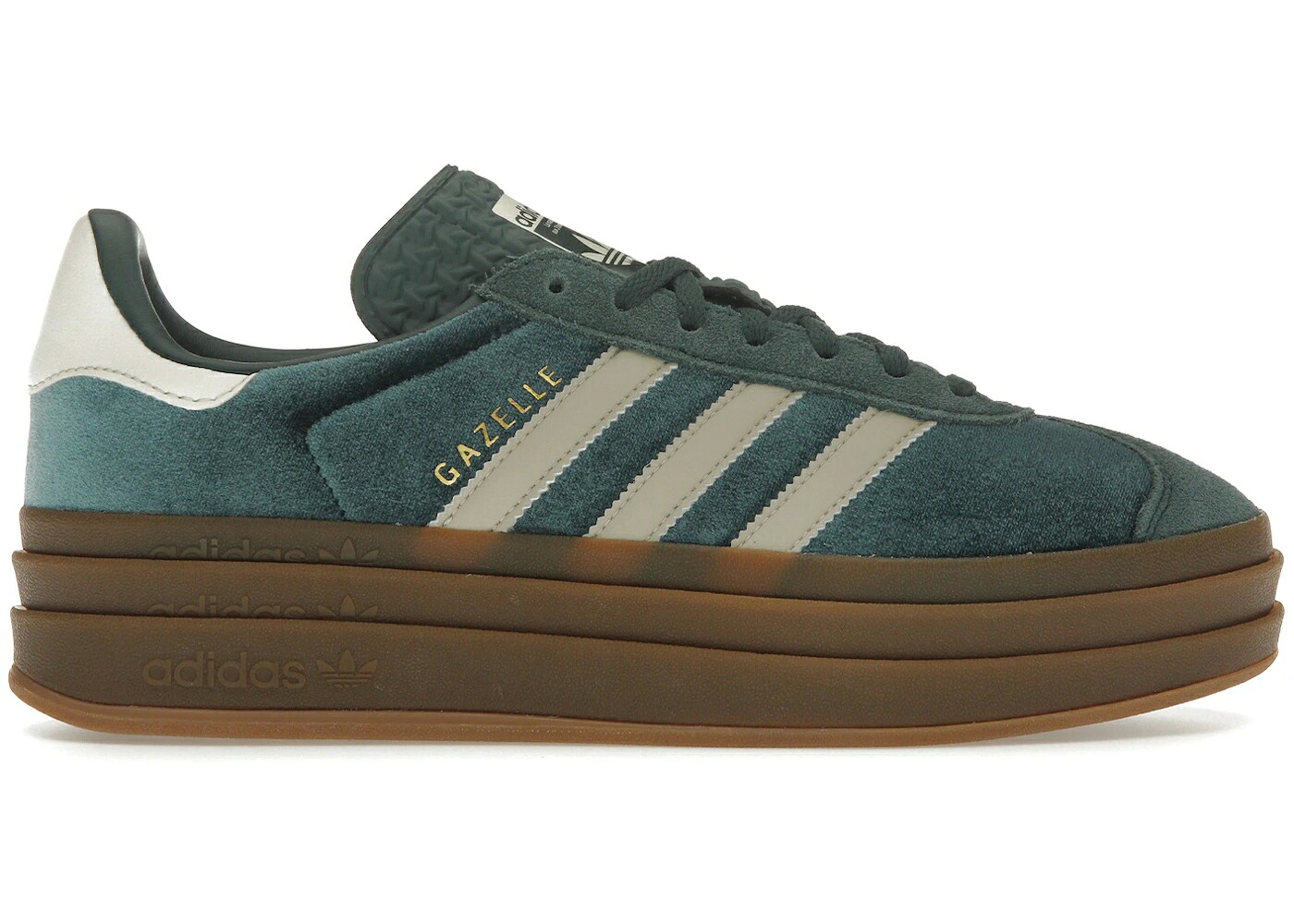 アディダス ガゼル 緑 緑であること 薄墨色 薄墨色 WOMEN\u0027S スニーカー レディース ADIDAS GAZELLE BOLD MINERAL GREEN VELVET (WOMEN\u0027S) / MINERAL GREEN PUTTY GREY MINERAL