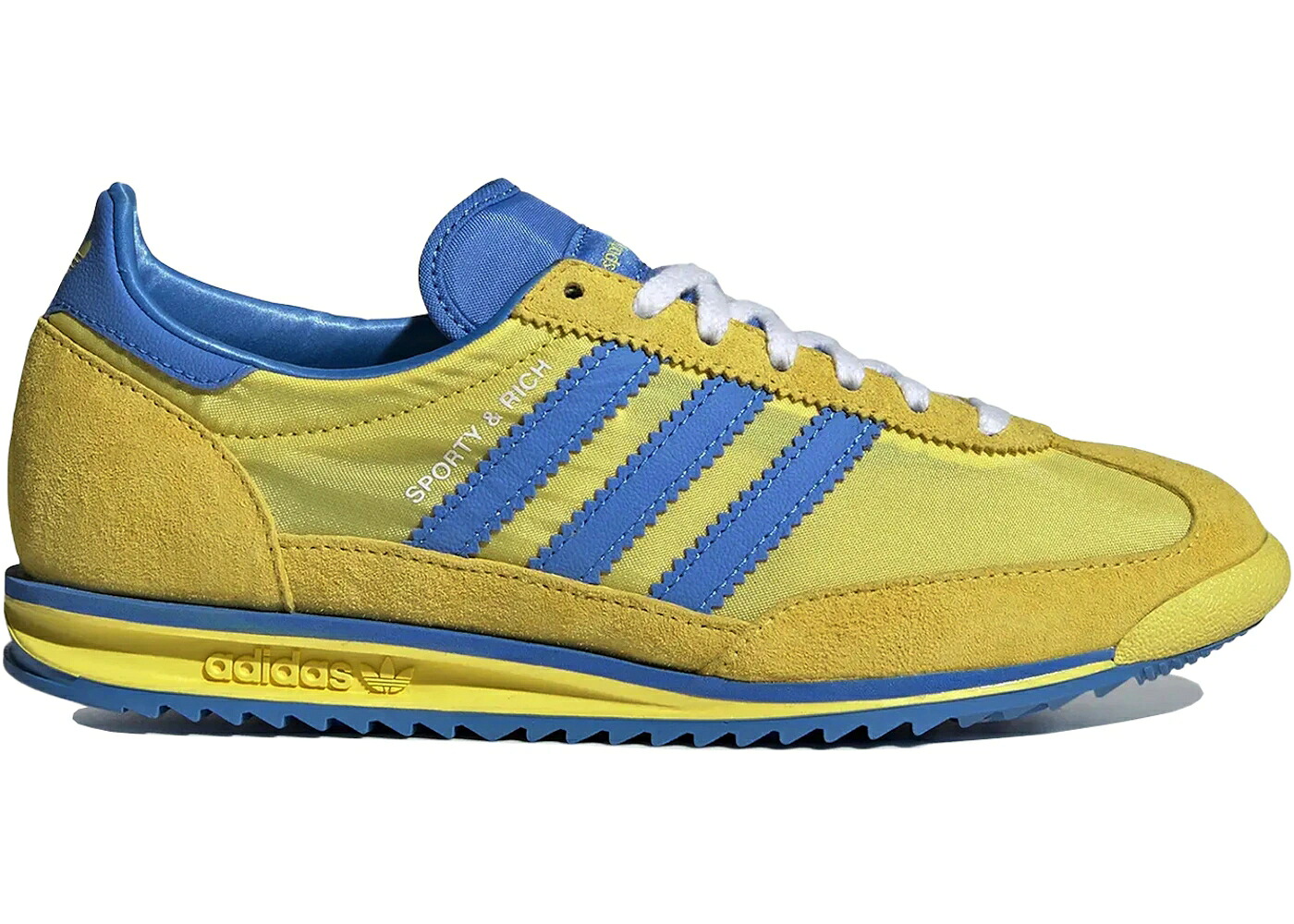 アディダス 黄味がかった 黄色 青味 青み \u0026 WOMEN\u0027S スニーカー レディース ADIDAS SL 72 OG SPORTY RICH SWEDEN ALTERNATE (WOMEN\u0027S) / YELLOW BLUE YELLOW
