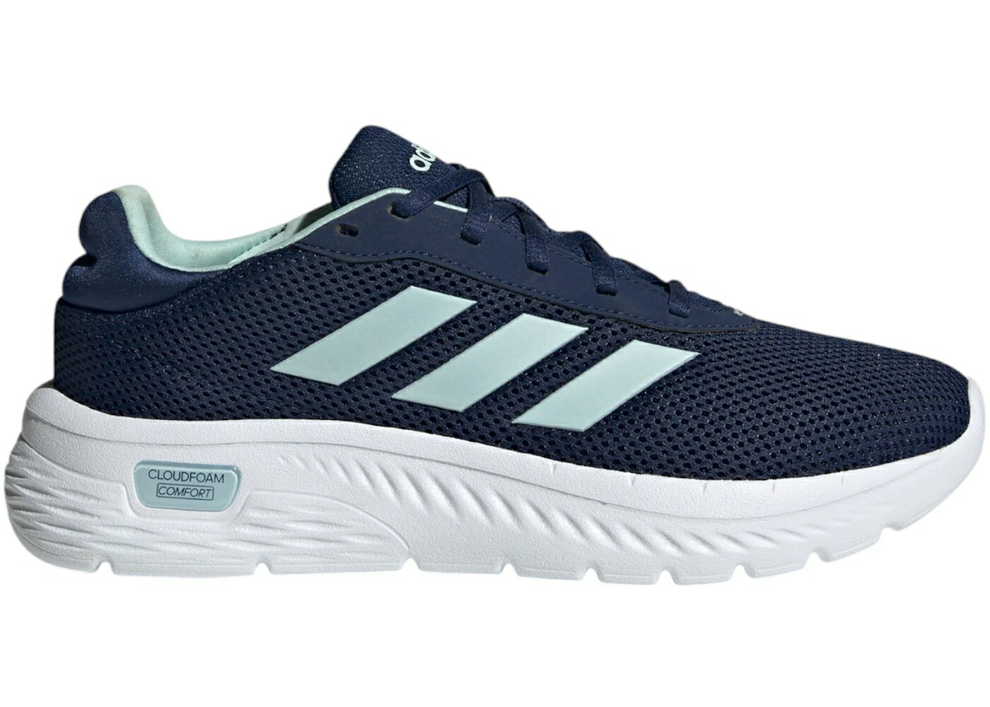 アディダス 青味 青み 白いこと 白いこと WOMEN\u0027S スニーカー レディース ADIDAS CLOUDFOAM COMFY DARK BLUE HALO MINT CLOUD WHITE (WOMEN\u0027S) / DARK BLUE HALO MINT CLOUD WHITE