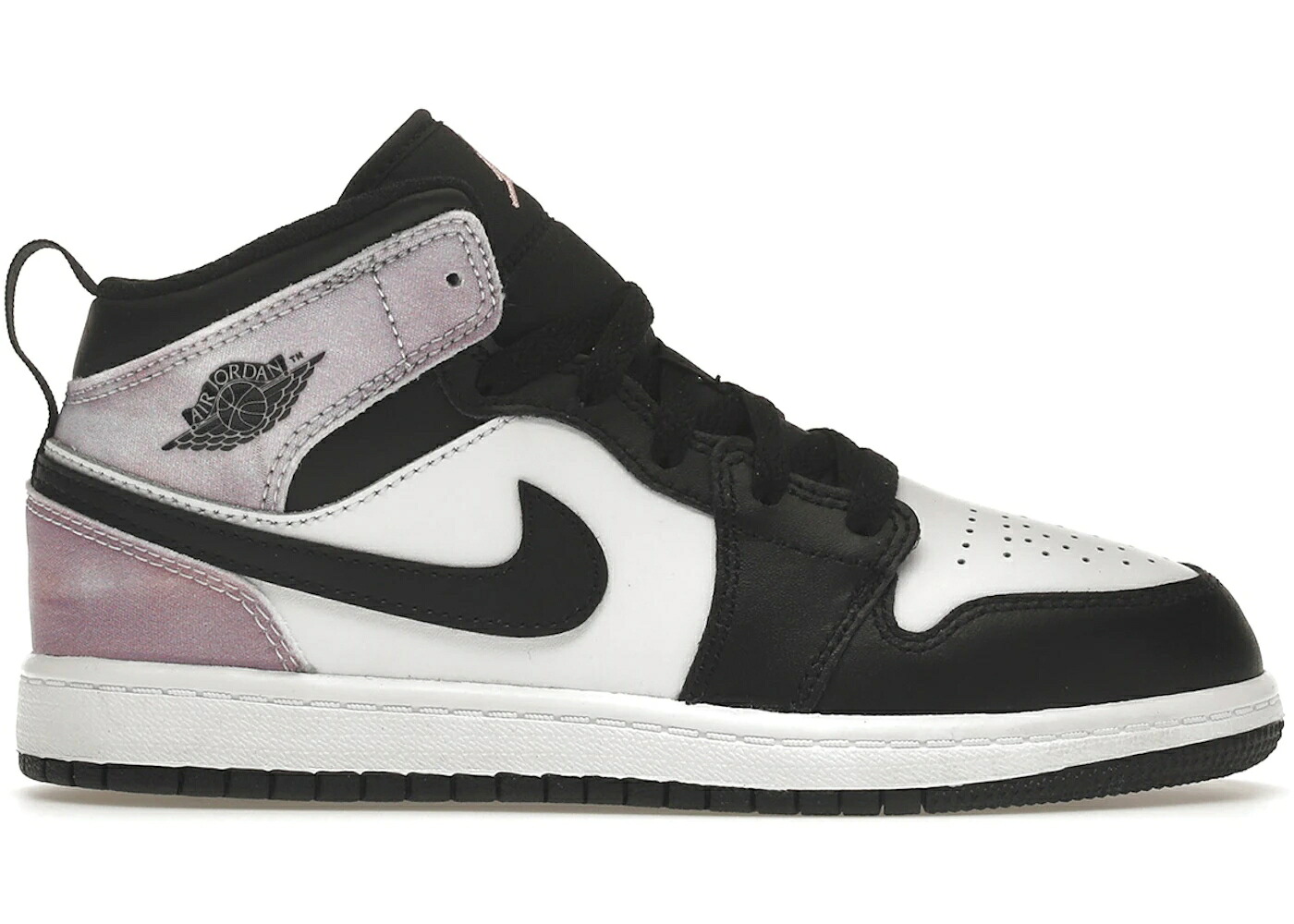 ナイキ ジョーダン ミッド 黒色 ブラック 白色 ホワイト ウェーブ ウェイブ ジュニア キッズ JORDAN 1 MID SE ZEN MASTER (PS) / BLACK WHITE AMETHYST WAVE ベビー マタニティ スニーカー