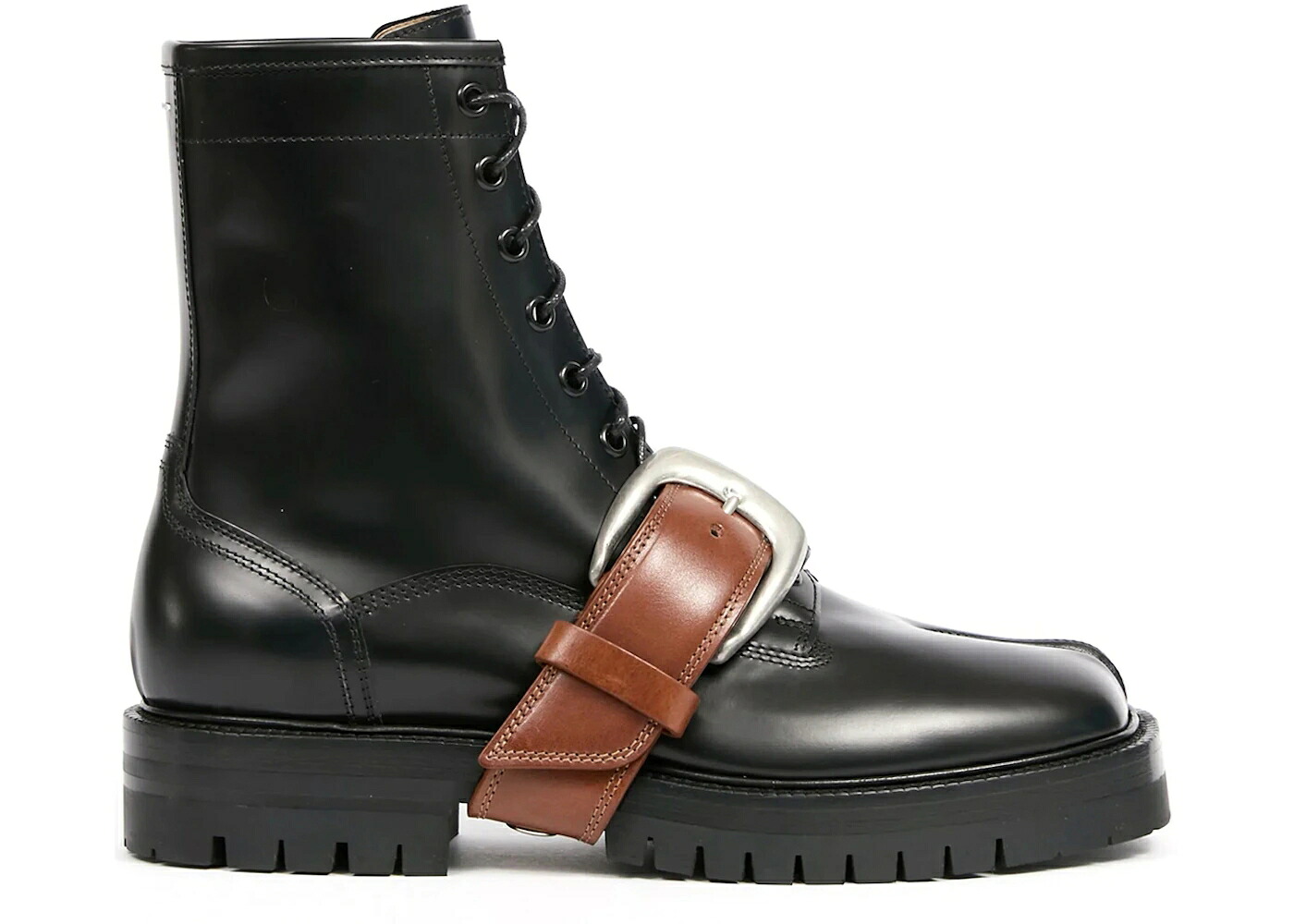 メゾンマルジェラ コンバット ブーツ ハイ 黒色 ブラック WOMEN'S スニーカー レディース MAISON MARGIELA MAISON MARGIELA TABI COMBAT BOOT HIGH BLACK (WOMEN'S) /