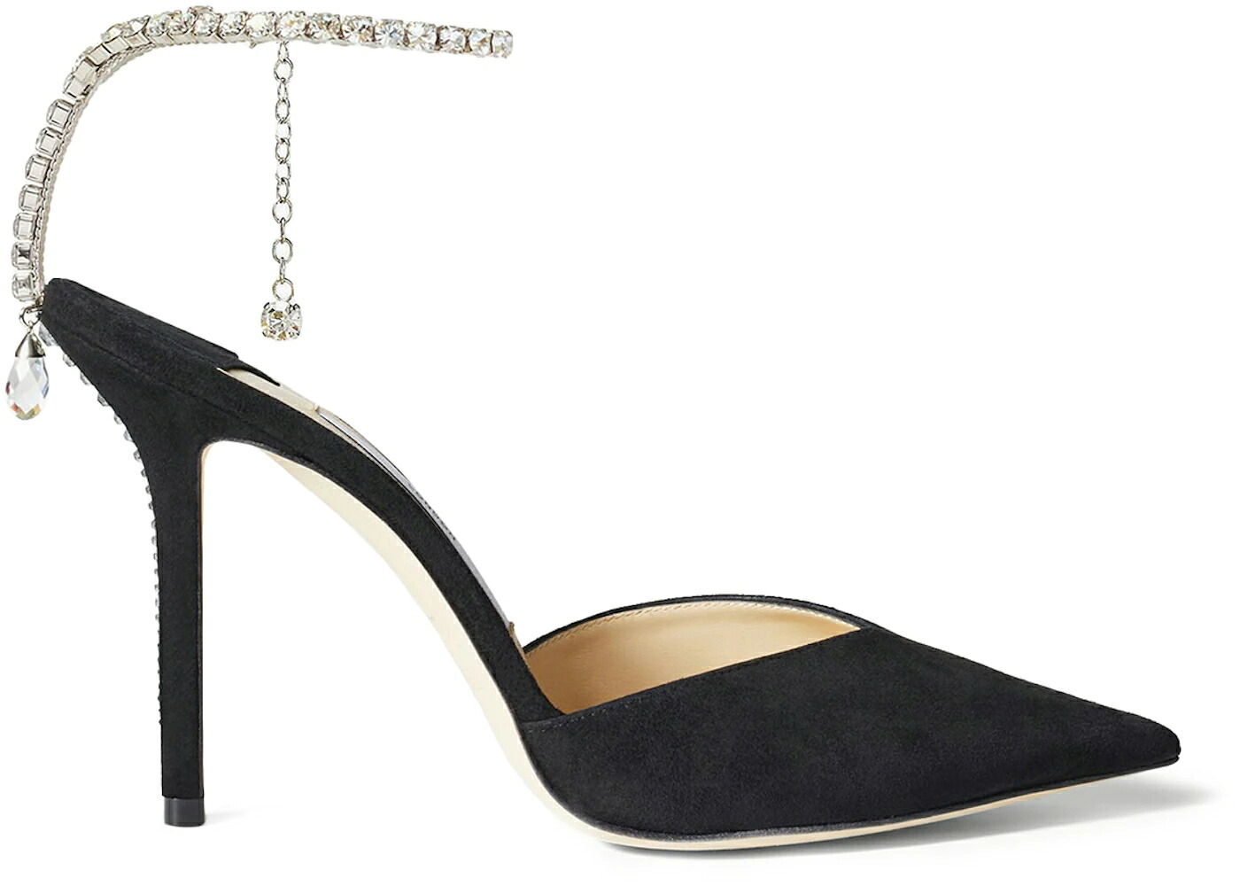 ジミーチュウ ポンプ 黒色 ブラック スエード スウェード スニーカー レディース JIMMY CHOO JIMMY CHOO SAEDA 100MM PUMP CRYSTAL EMBELLISHED BLACK SUEDE / BLACK CRYSTAL