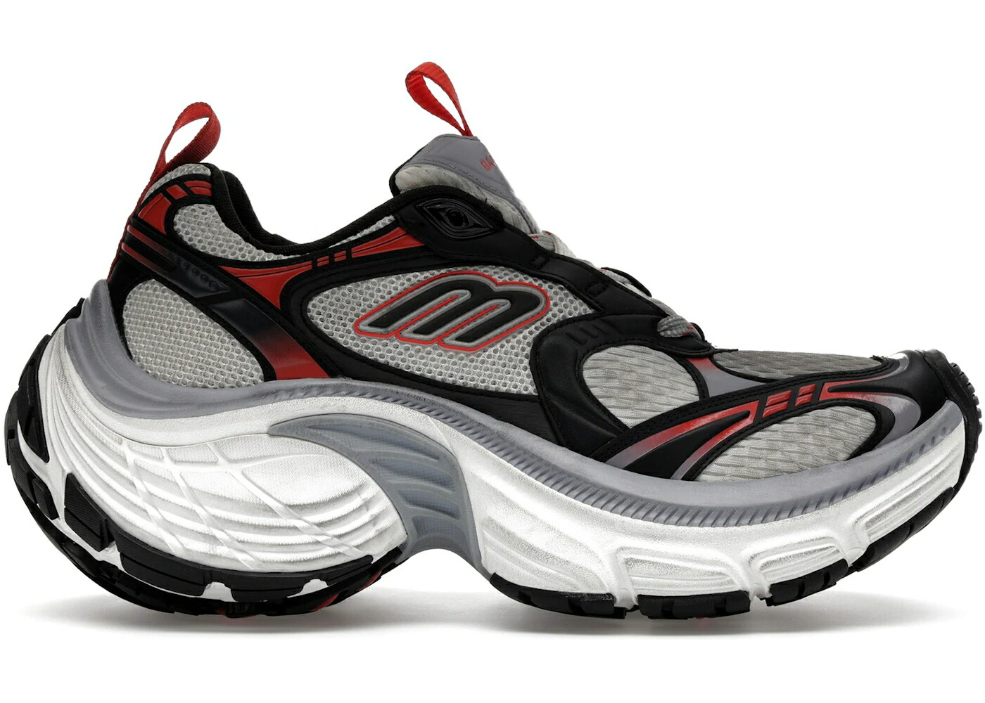バレンシアガ 薄墨色 薄墨色 白いこと 白いこと 赤 赤いこと スニーカー メンズ BALENCIAGA 10XL WORN-OUT GREY WHITE RED / GREY WHITE RED