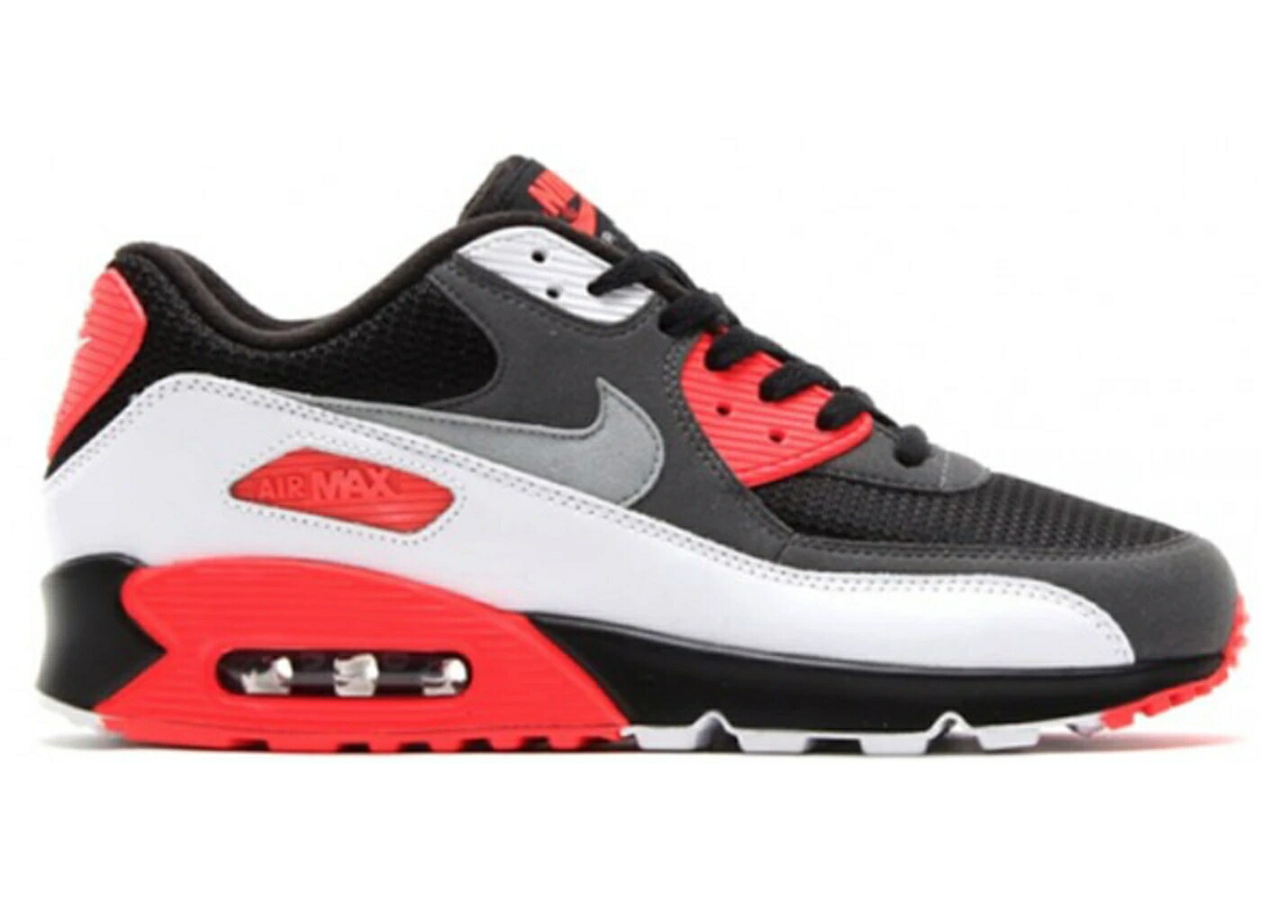 ナイキ マックス リベンジ 黒色 ブラック 灰色 グレー エアマックス スニーカー メンズ NIKE AIR MAX 90 REVERSE INFRARED / BLACK BEUTRAL GREY DARK GREY