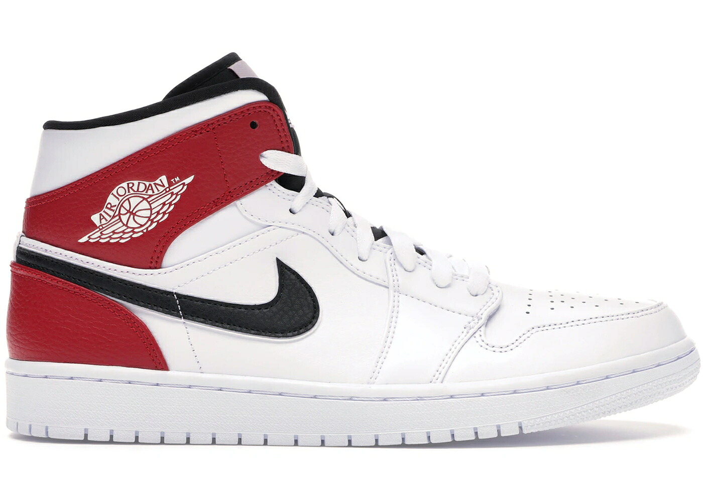ナイキ ジョーダン ミッド 白いこと 白いこと 黒いこと 黒いこと 赤 赤いこと スニーカー メンズ JORDAN 1 MID WHITE BLACK GYM RED / WHITE BLACK GYM RED